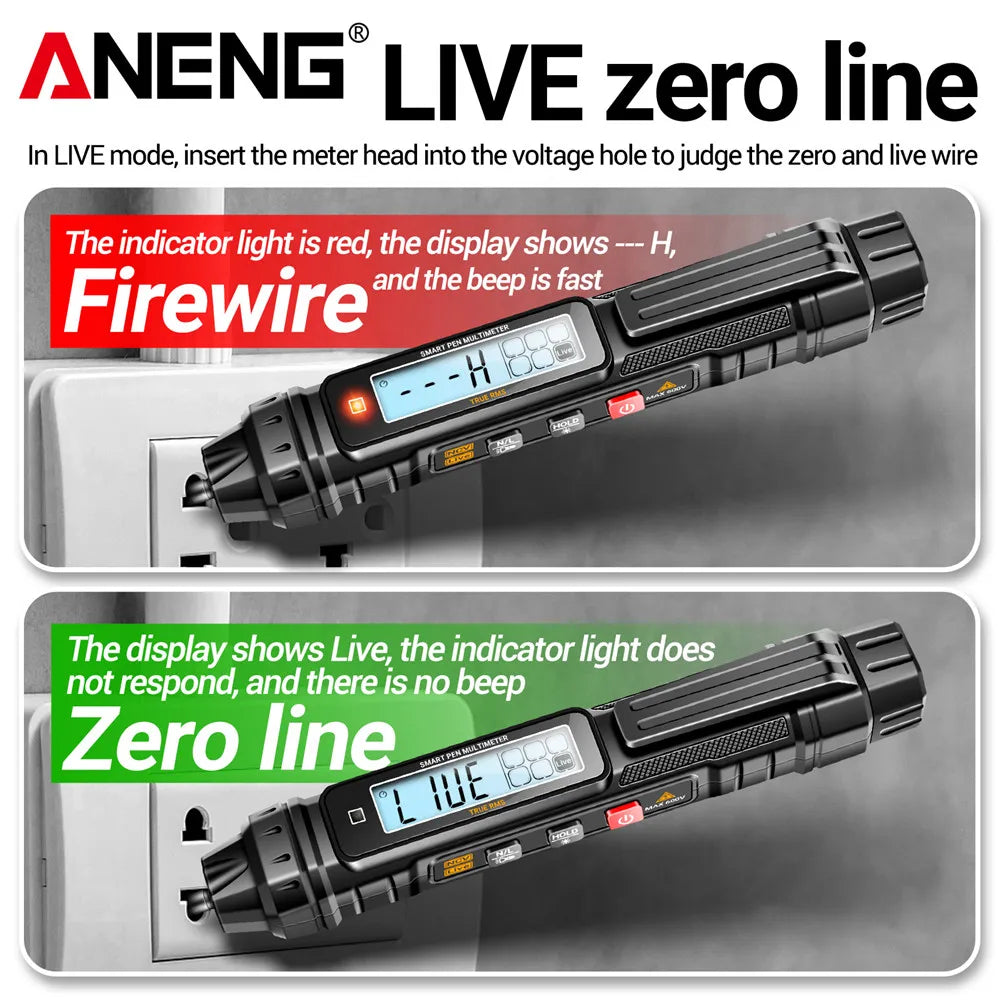 ANENG A3005 Pen Type Multimeter Digital Professional Mini AC/DC Voltage 4000 Counts Meter Resistance NCV Ohm Diode Tester tools by MVEnergo