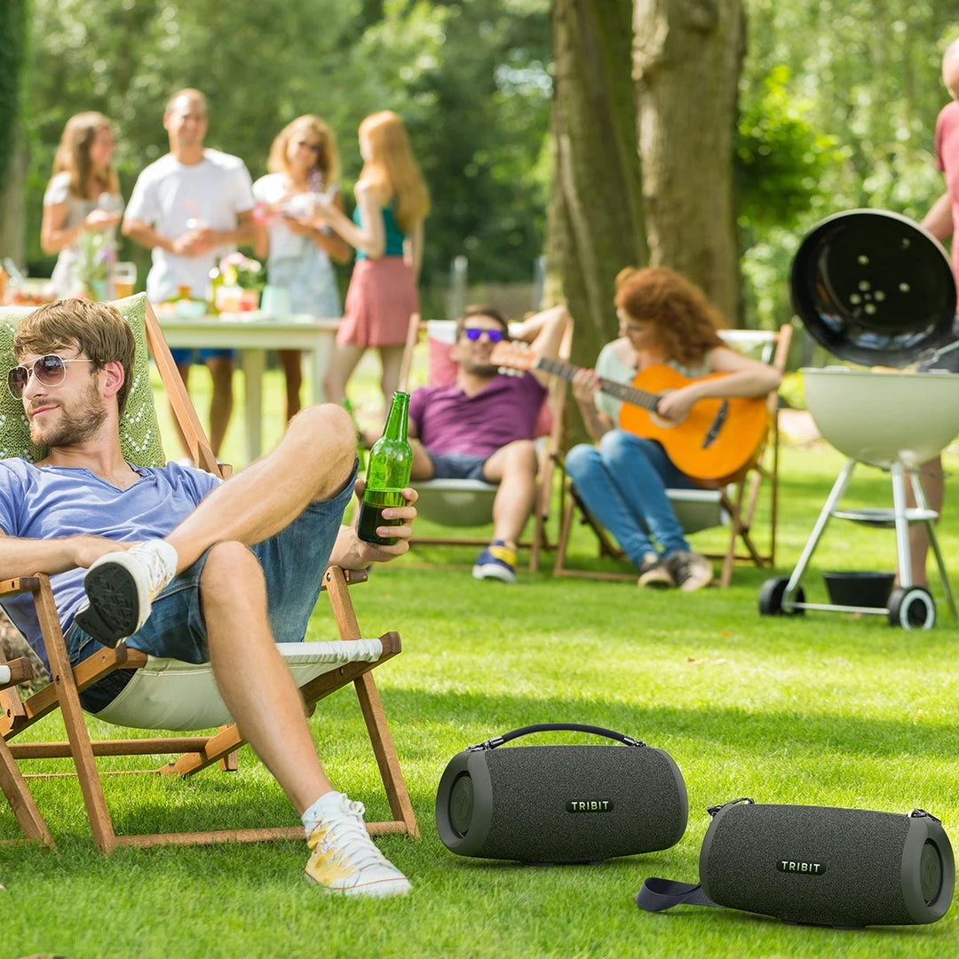 TRIBIT StormBox Lava 80W Portable Bluetooth Speaker Built-in Powerbank, APP Control, IP67 Waterproof for Outdoor, Camping, Party by MVEnergo