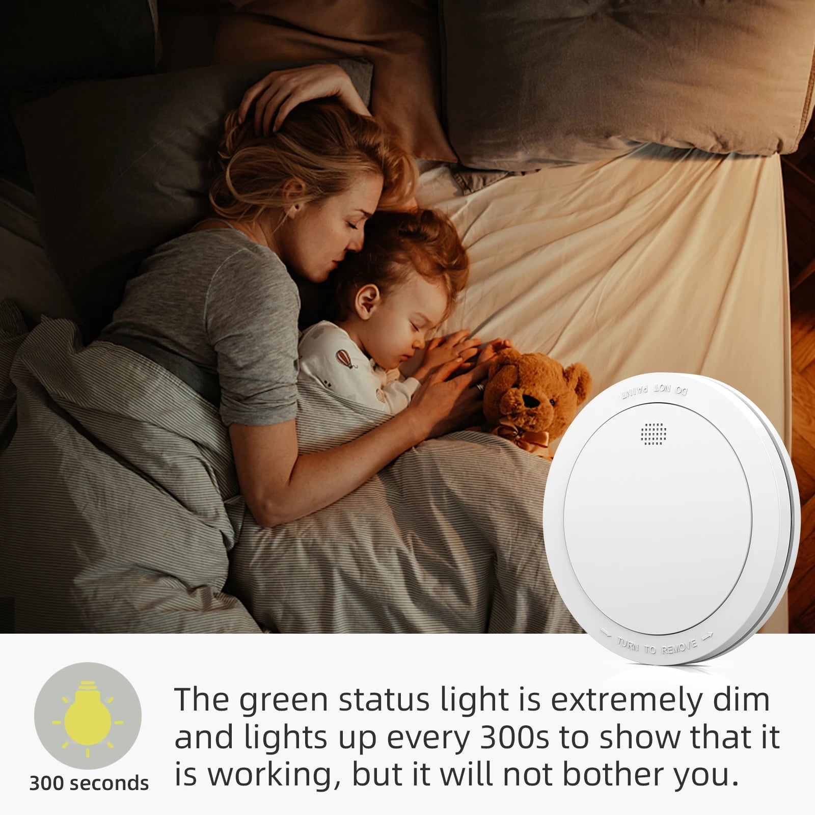 CPVAN Interlinked Smoke Detector Wireless Fire Alarm Home Security protection Smoke Alarm EN14604 10Year Battery Fire Detector