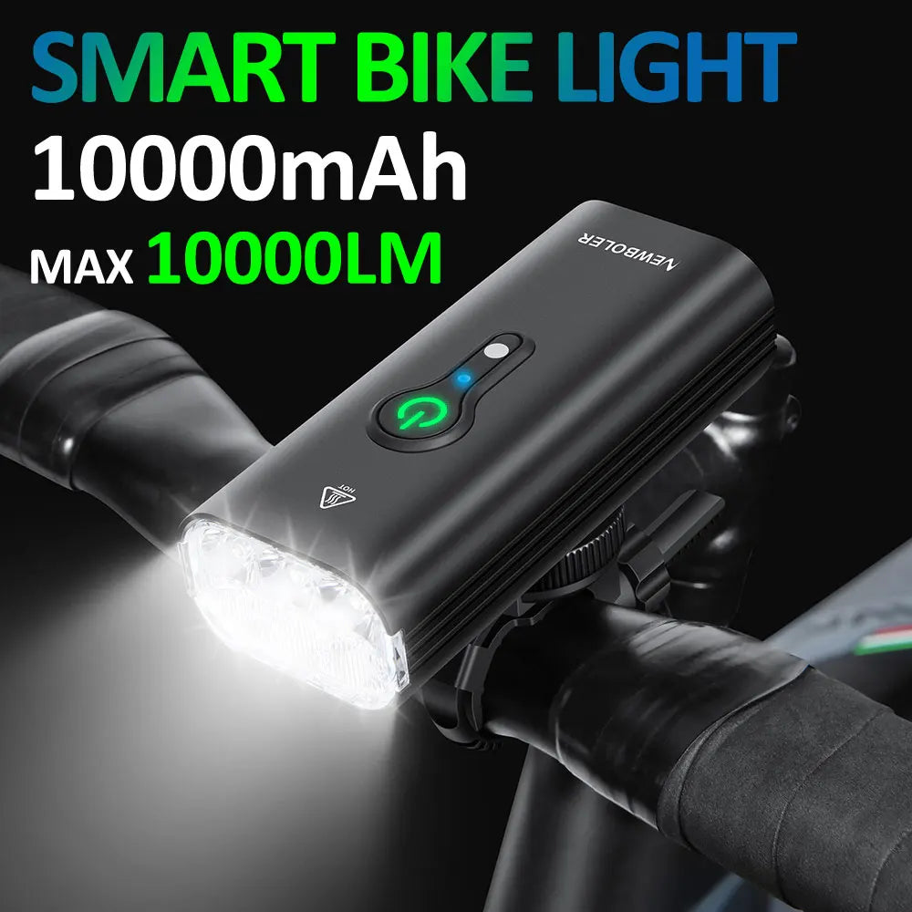 NEWBOLER 10000mAh Smart Bicycle Light Front 10000LM Bike Light Waterproof USB Charging MTB Road Cycling Lamp Bike Accessories by MVEnergo