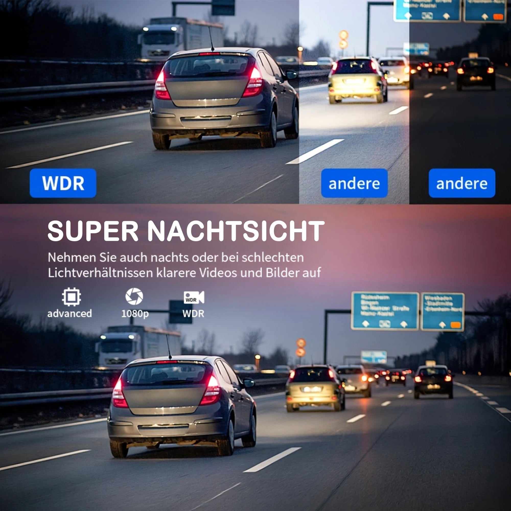 4Ch WiFi Dashcam car camera Black Box Driving DVR FHD 1080P Front Left Right Rear Night Vision Loop Recording Hardwire kit by MVEnergo