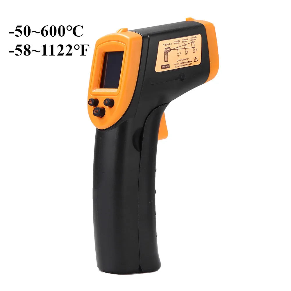 Digital Infrared Thermometer -50~600℃ / -58~1122℉ Contactless Temperature Tester IR Laser Pyrometer LCD Non-Contact Pyrometer by MVEnergo