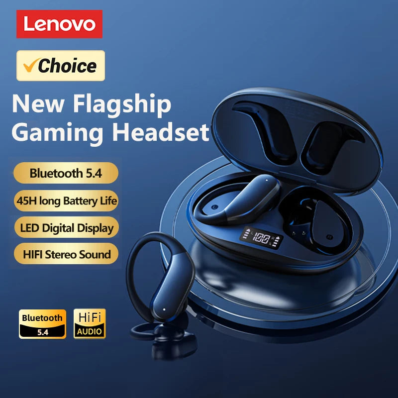 New Lenovo XT55 Bluetooth 5.4 Wireless Earphones Long Battery Life HiFI Stereo Headphone Noise Cancelling Sport Headset With Mc by MVEnergo