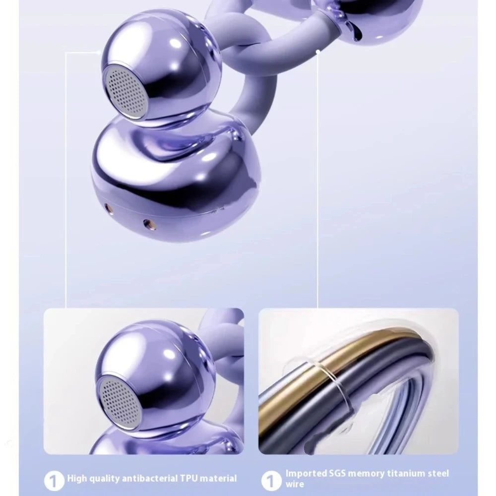 Xiaomi Wireless Bluetooth Q71 Clip-on Earphones High Sound Quality Earbuds Led Display Headphones Music Sports Headset by MVEnergo