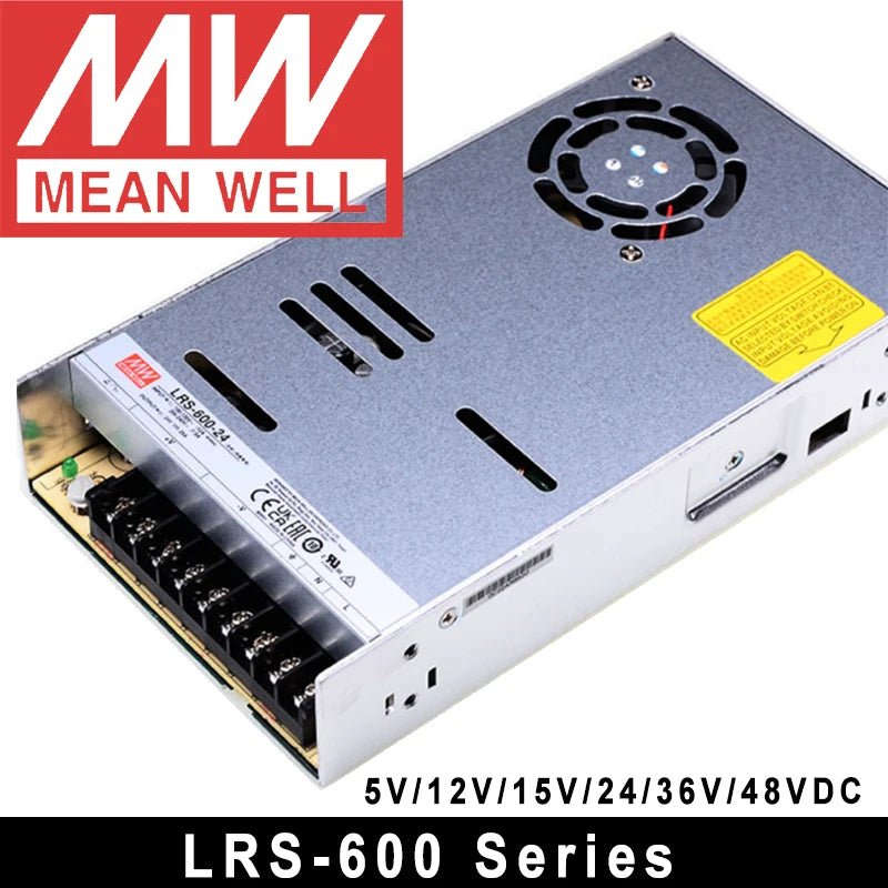 Original Mean Well RS-15/25 LRS-35/50/100/150/200/350/450/600 Series Meanwell 3.3V 5V 12V 15V 24V 36V 48V Switching Power Supply by MVEnergo
