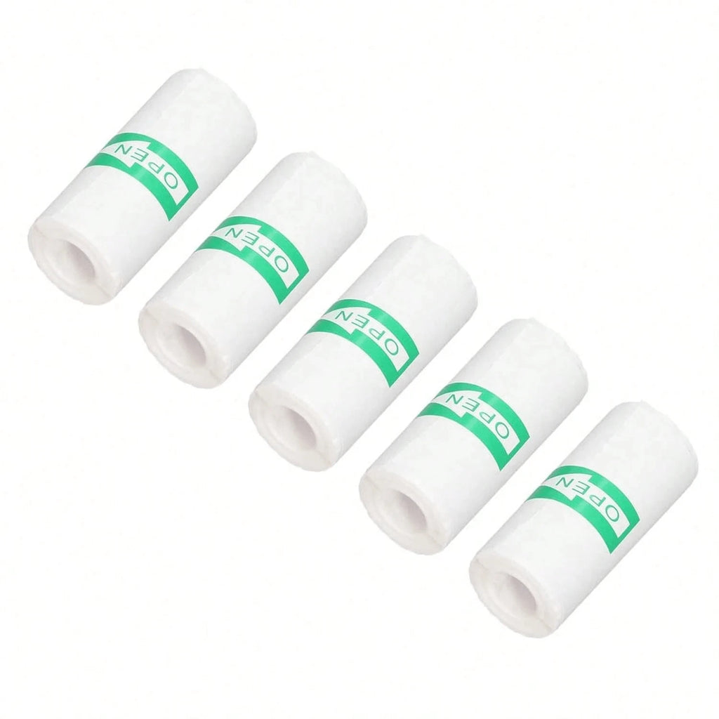 Mini Pocket Printer 5 Rolls Of Self-Adhesive Paper Portable Thermal Printer For Printer Suitable For Home Office Study And Work