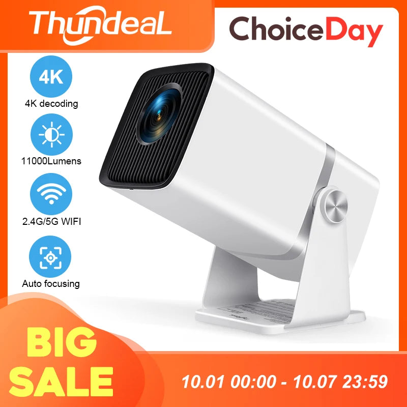 ThundeaL 4K Full HD Projector FHD TD80W Android WiFi 3D Home Theater TD80 Portable Beam Projector Meeting Video Movie PK HY320 by MVEnergo
