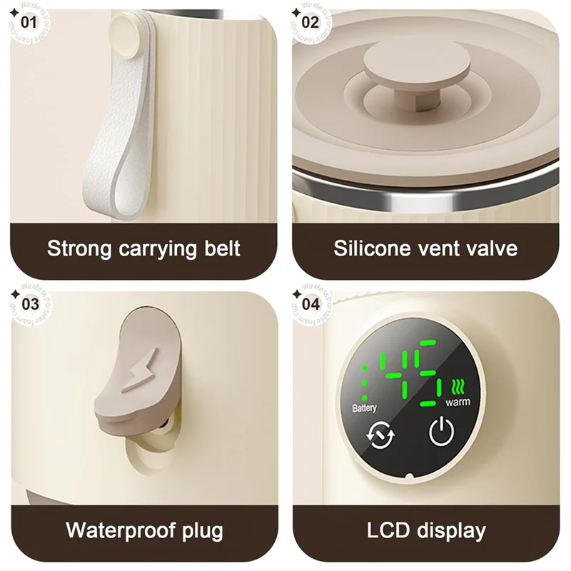 B89B-Portable Bottle Warmer Portable Bottle Warmer For Travel Mixer For Breastmilk & Formula by MVEnergo