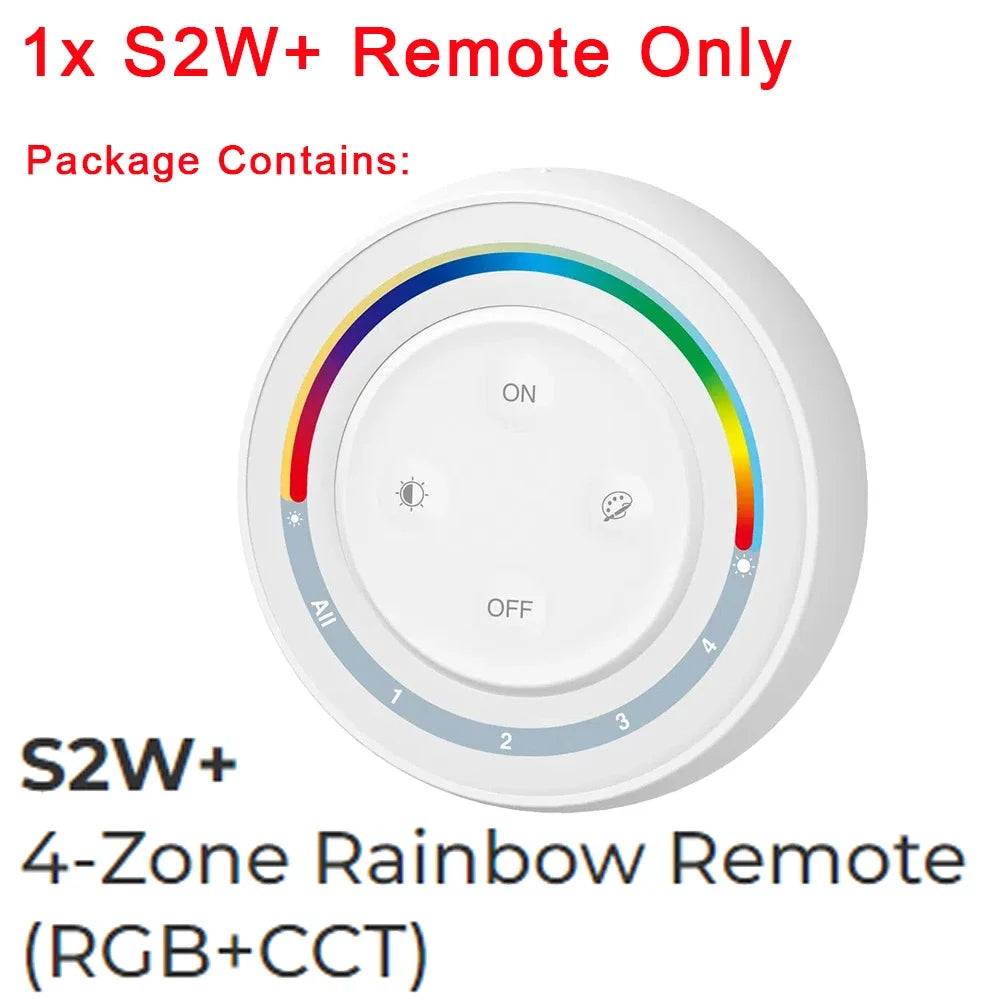 MiBoxer 2.4G Wireless Remote RGBCCT Controller FUT088 FUT089 FUT089B FUT089S FUT100 FUT092 FUT092B B3 T3 B4 T4 B0 B8 S2W+ C5 Y3