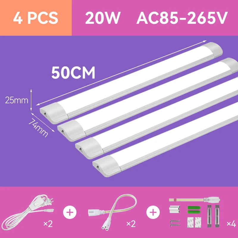 Led Lights For Kitchen Under Cabinet Lamp 220V 110V 10W 20W T5 Led Tube Plug Bedroom Wardrobe Wall Lamp Home Closet Lighting by MVEnergo