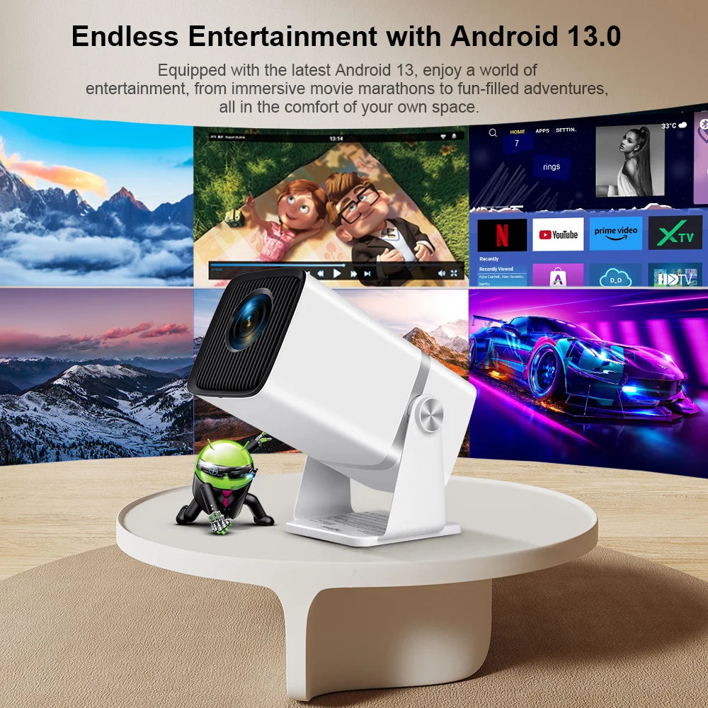 ThundeaL 4K Full HD Projector FHD TD80W Android WiFi 3D Home Theater TD80 Portable Beam Projector Meeting Video Movie PK HY320 by MVEnergo