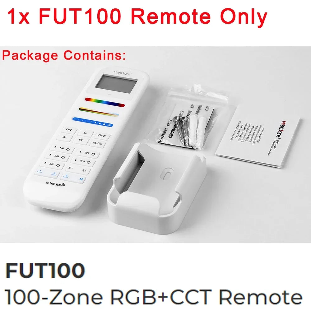 MiBoxer 2.4G Wireless RGBCCT LED Panel Remote FUT100 FUT092 FUT092B FUT088 FUT089 FUT089B FUT089S B3 T3 B4 T4 B0 B8 S2W+ C5 Y3