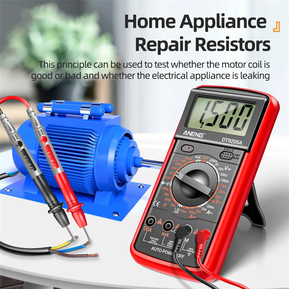 ANENG DT9205A Digital Professional Multimeter AC/DC Voltage Current Tester Capacitance NCV Resistance Ohm Electrical Test Meter by MVEnergo