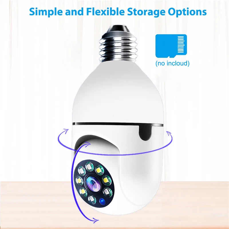 1080P HD E27 Bulb Surveillance Camera Anti-theft Outdoor Indoor Security Monitor Wireless WiFi Camera Night Vision Audio IP Came by MVEnergo