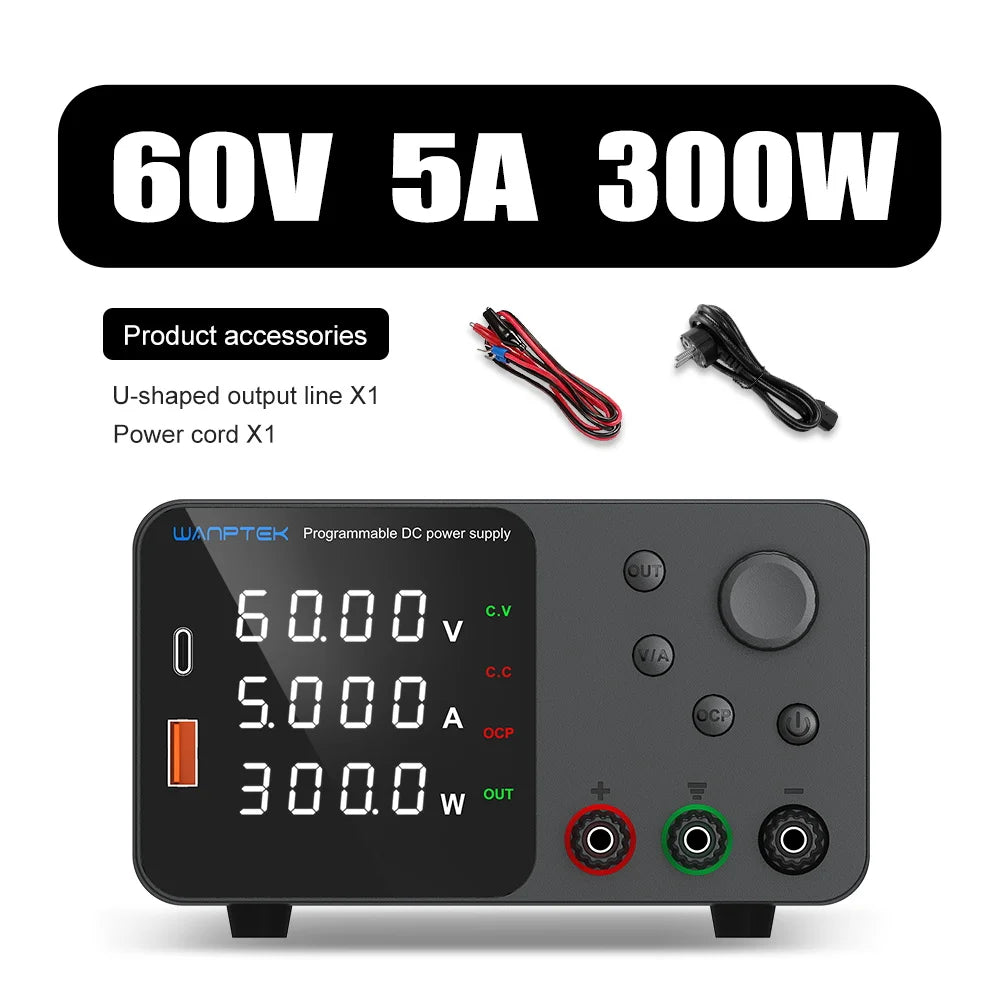 Wanptek DC Power Supply 30V 10A 5A Variable Bench Power Supply Adjustable Lab Power Supply 60V 5A 120V 3A Voltage Regulator by MVEnergo