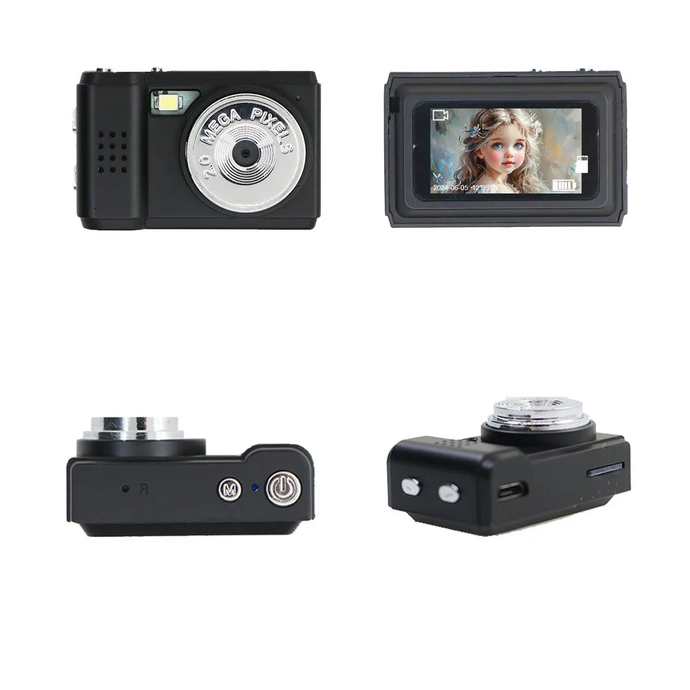 JOZUZE S5 Retro Mini Camera With Screen CMOS Indoor Home Outdoor HD 1080p Sports Portable Very Small Mini Camera Video Recorder by MVEnergo
