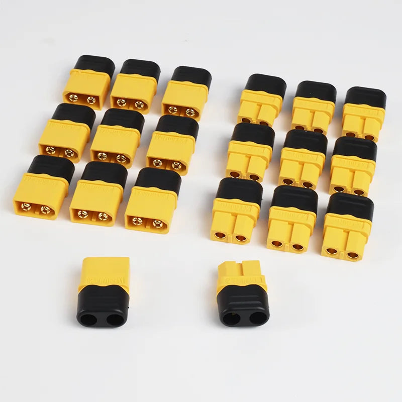 10 Pairs XT60H (XT60 Upgrade) Connectors XT60H Male Female Bullet Connectors Plugs with Sheath for Lithium Battery RC Planes Car by MVEnergo