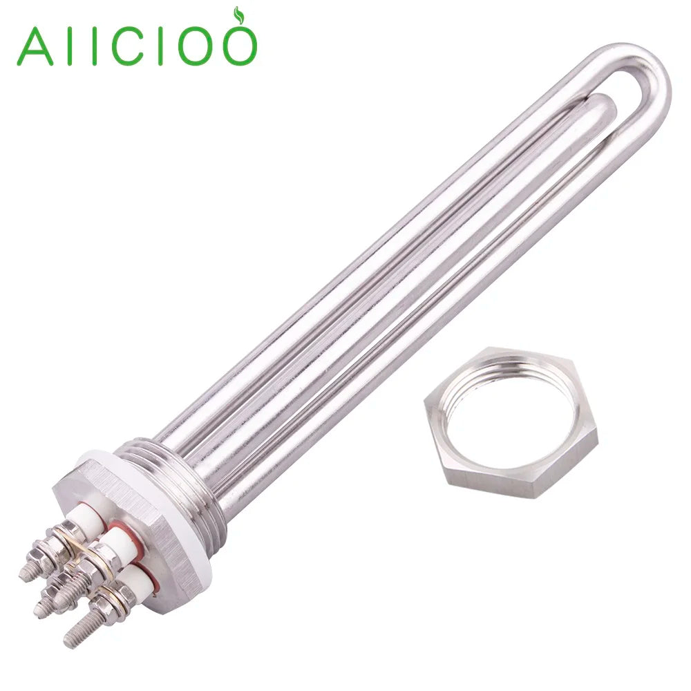 DN25 Immersion Heating Element 1Inch DC 12v/24v/36v/48v Tubular Electric Solar Water Heater SUS304 300w 600w 900w 1200w 1500w by MVEnergo