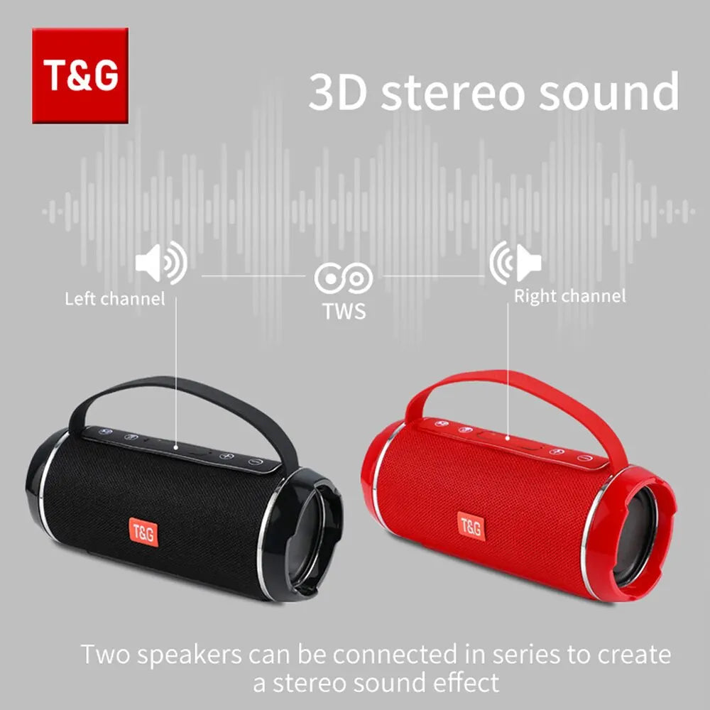 Bluetooth Speaker TG116c TWS Wireless Powerful Box Portable Outdoor Speakers Waterproof Subwoofer 3D Stereo Sound HandsFree Call by MVEnergo