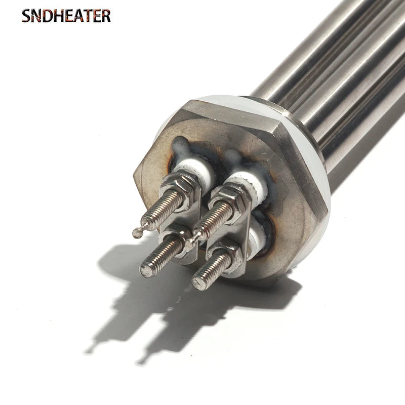 SNDHEATER 12V 24V 36V 48V Water Immersion Heater Low Voltage G1 1/4" DN25 1Inch Thread Induction Heating Tube 304SUS 300W-1.5KW by MVEnergo