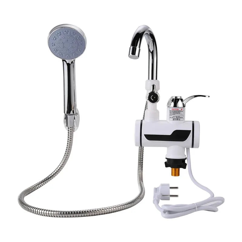 3000W EU Plug Instant Electric Water Heater Shower Digital Display 220V Kitchen Bathroom Tankless Hot Water Faucet Heater by MVEnergo