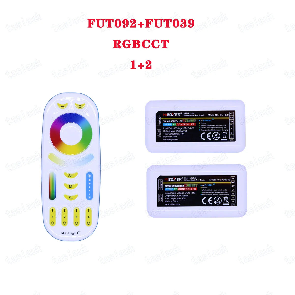 MiLight BOXER T4 B4  RGB CCT RGB RGBW CCT RGBWW FUT092 038 096 037 039 Controller DC12-24V RGB+CCT 4-Zone Touch Remote