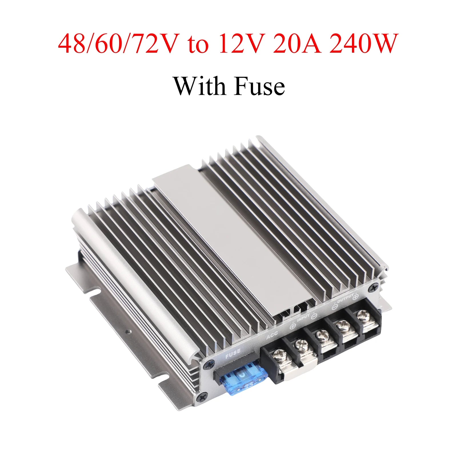 DC 48/60/72V to12V Power Converter 20A 30A 40A 50A Automatic Buck Regulator Step-Down Voltage Power Supply Module For Car by MVEnergo