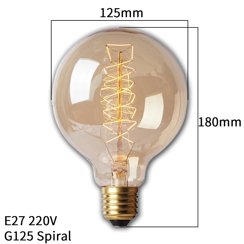 Dimmable Edison Light Bulb E27 40W 220V Retro Vintage Edison Bulb Incandescent Ampoule Bulbs Vintage Edison Lamp Retro Light by MVEnergo
