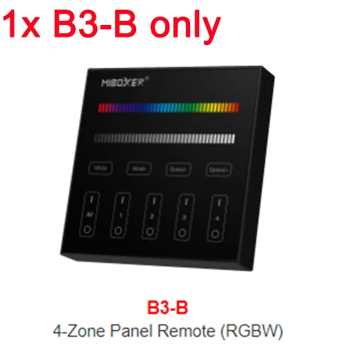 MiBoxer B0 B0-B B1 B1-B B2 B3 B3-B B4 B4-B B8 T1 T2 T3 T4 B5 Brightness/CCT/RGB/RGBW/RGBCCT Smart Panel Remote Controller Dimmer