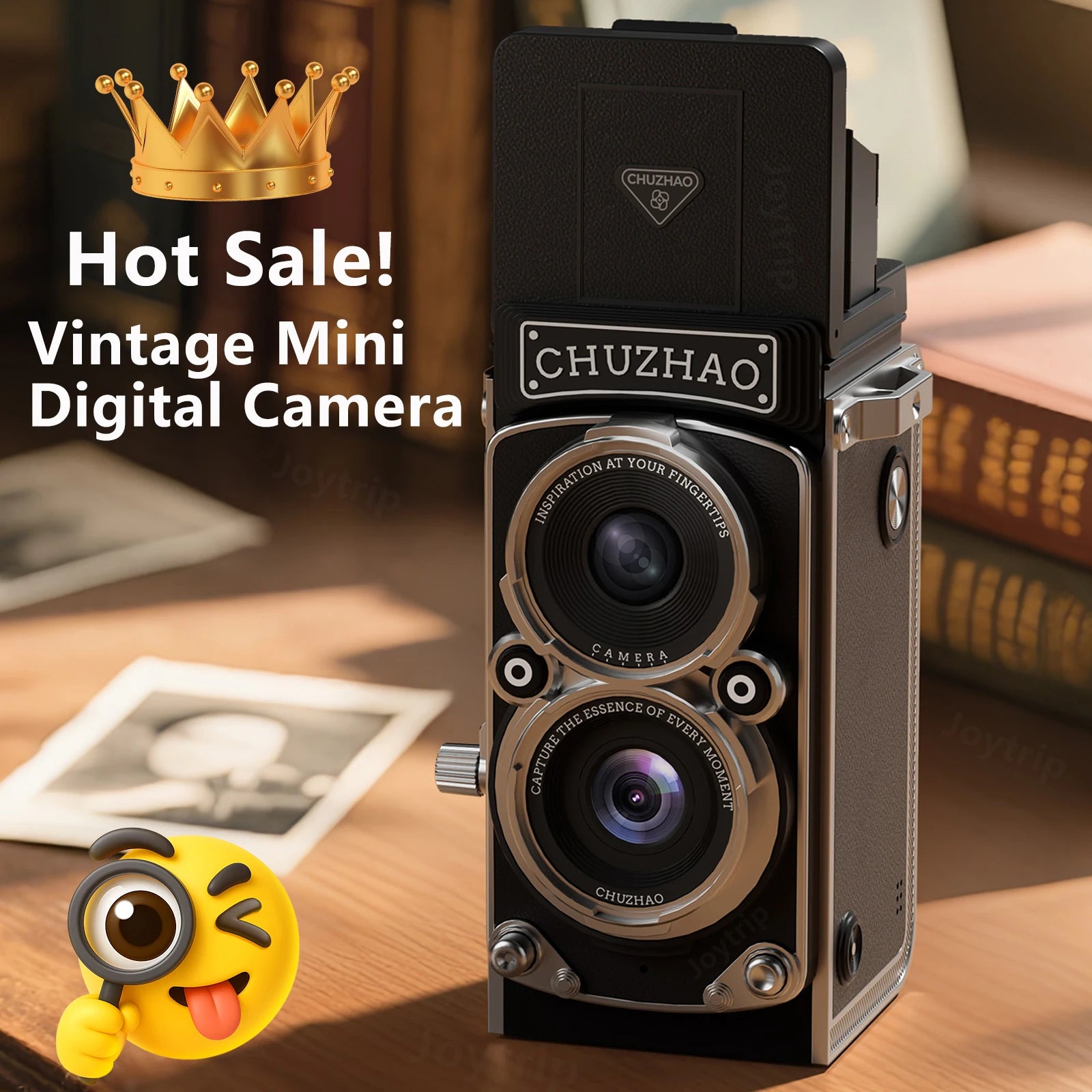 CHUZHAO Vintage Mini Digital Camera Autofocus 12MP, 1080P FHD Video Vlogging Portable Camera for Christmas Birthday Ideal Gift by MVEnergo