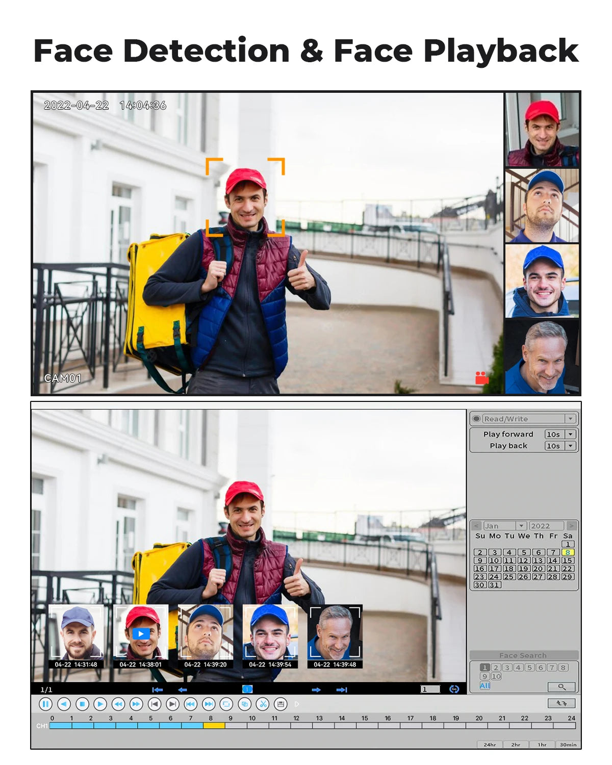 H.view 8Ch 4K 5MP 8MP Cctv Security Camera System Ptz Home Video Surveillance Kit Outdoor Ip Camera Humanoid Detection by MVEnergo