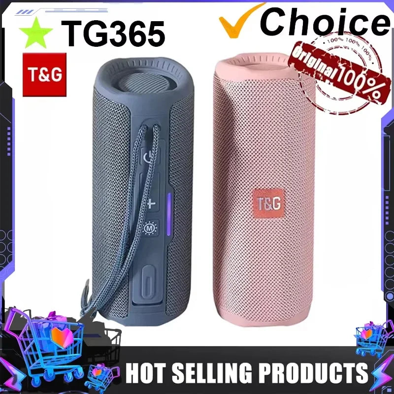 T&G TG365 Portable Bluetooth Speaker Dual Bass LED Wireless Subwoofer Waterproof Outdoor Boombox FM AUX BT TF Music Player by MVEnergo