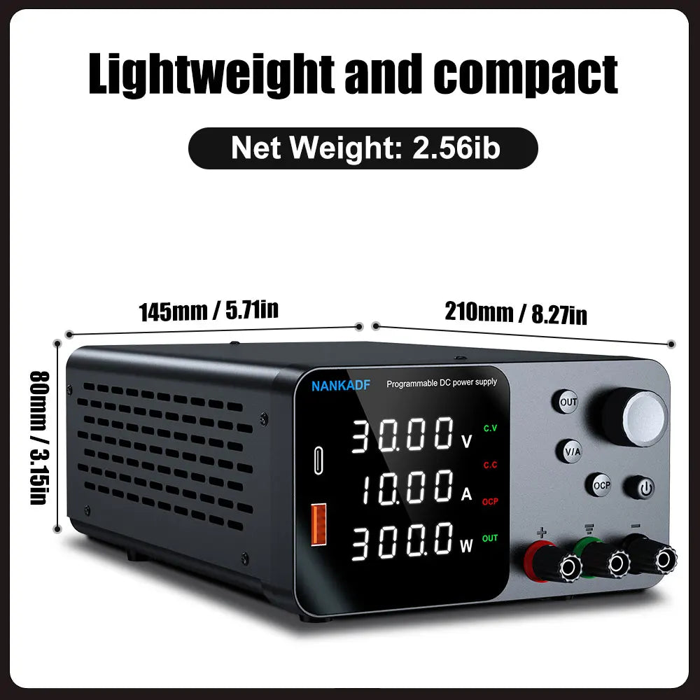 NANKADF DC Lab Power Supply 30V 60V Adjustable Voltage Regulator Preset Voltage Current Dual Input Voltage 220V/110V by MVEnergo