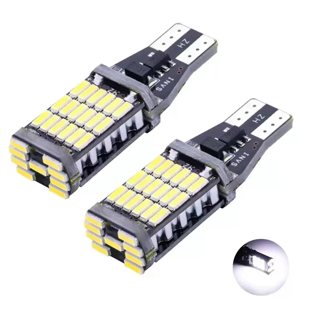 Car LED Turn Signal Lamps T15 W16W 921 912 T16 T10 LED Bulbs High Power 45 SMD 4014 Replace for Car Reversing Light White by MVEnergo