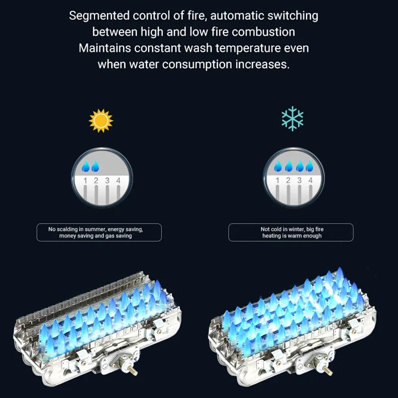 DIVEDEER 6L/8L/10L/12L/16L/18L Stainless Steel Wall-mounted LPG Water Heater Automatic Quick Burning Hot Copper Water Tank by MVEnergo