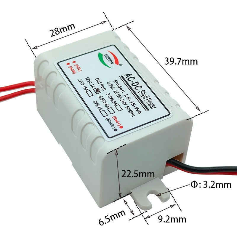 AC to DC Converter Step-down Power Supply Module AC110V 220V 230V To DC 3V 5V 9V 12V 15V 24V 3W Led Isolated Voltage Stabilized by MVEnergo