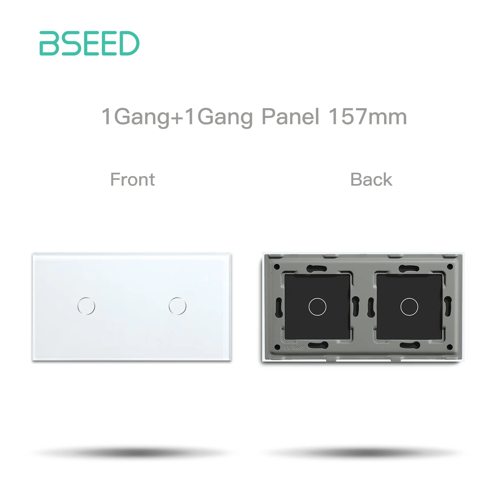 BSEED 1/2/3Gang Smart Zigbee Switches Function Part Touch Glass Front Panel EU Wall Socket Smart Plug DIY Parts Free Combination by MVEnergo