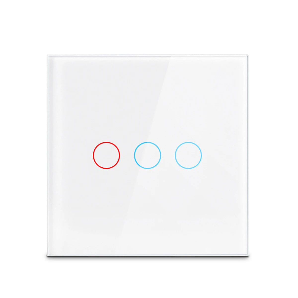 EU US Wall Touch Switch Crystal Tempered Glass Panel Light Switches 1/2/3 Gang 1 Way LED Indicator Sensor Electrical Button by MVEnergo