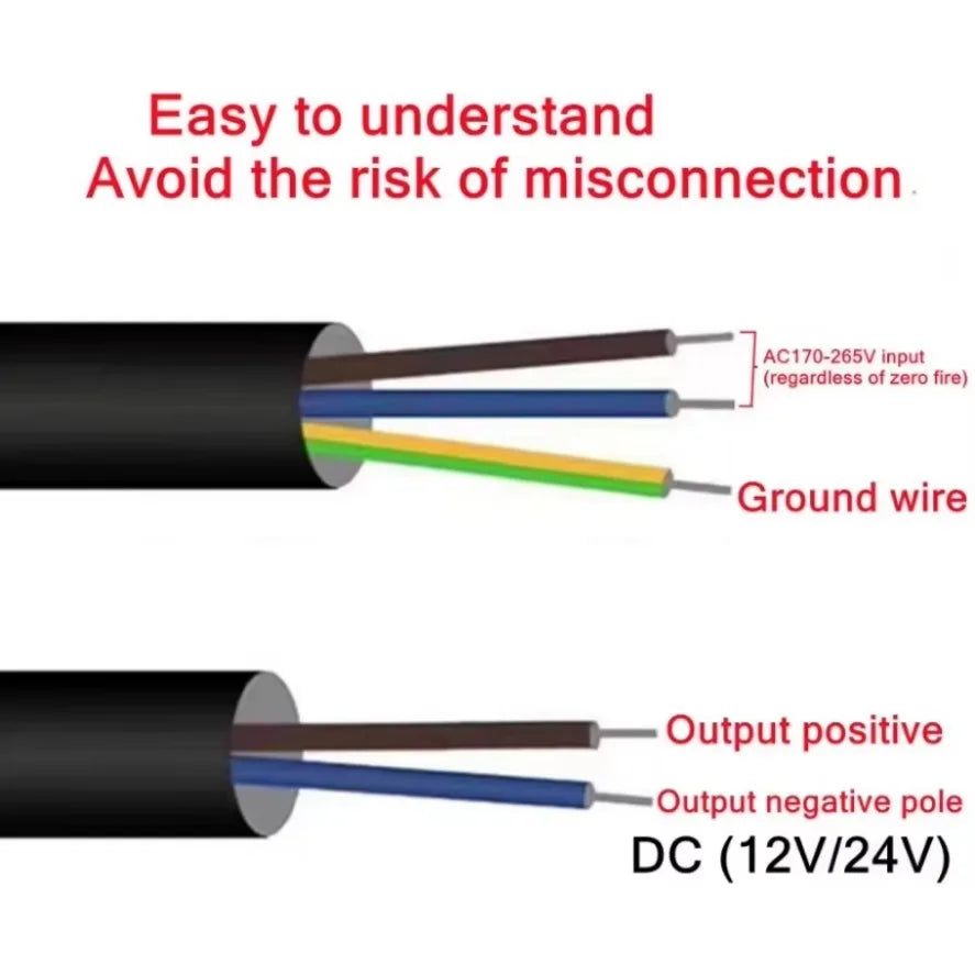 Lighting Transformer Waterproof Power Supply IP67 IP68 AC220V To DC 12V 24V LED Driver 100W 200W 300W 400W 500W Outdoor Adapter by MVEnergo