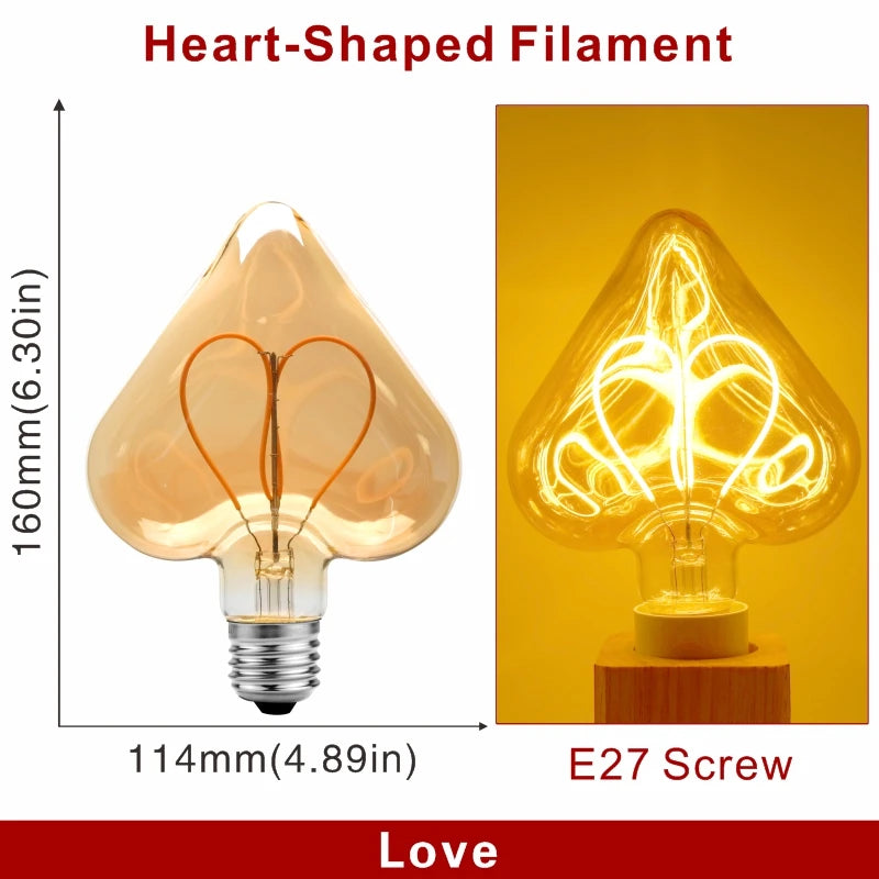 E14 E27 Retro LED Spiral Filament Light Bulb 4W Warm Yellow 220V C35 A60 T45 ST64 T185 T225 G80 G95 G125 Vintage Edison Lamp by MVEnergo