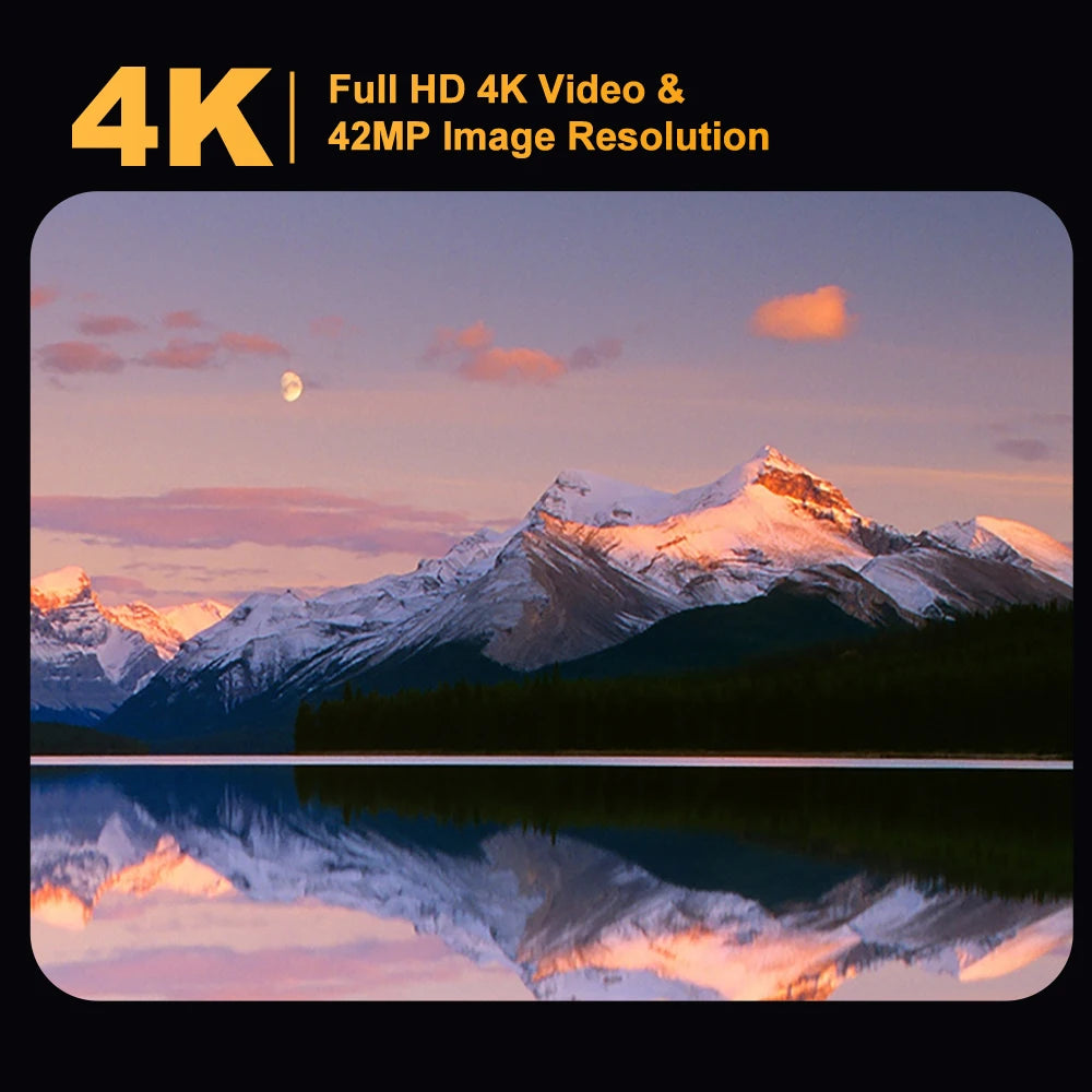 4K Portable Digital photography Camera 2 in1 Photo Video Record DV Travel Video Camera 18X Zoom 3'' Rotatable Screen With Flash by MVEnergo