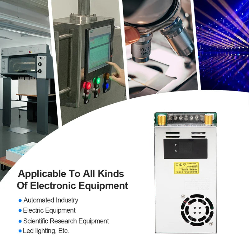 600W Voltage and Current Adjustable Switching Power Supply with Dual Display Screen Constant Voltage and Current 12V 24V 36V 48V by MVEnergo