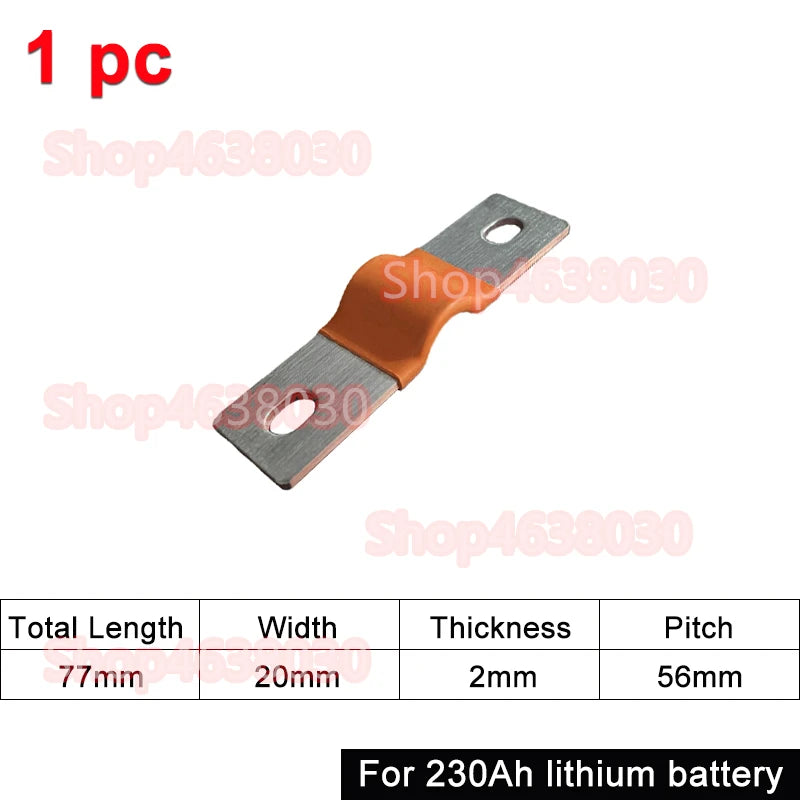 230Ah 280Ah 300Ah 12V Busbar Lifepo4 Battery Flexible Copper Connector 56mm 74mm for Lifepo4 Battery Use 1/2/3/4/8pcs