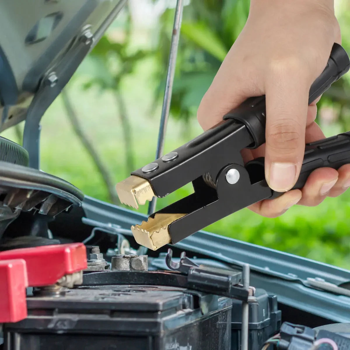 2pcs 500-1000Amp Heavy Duty Copper Alligator Clips Terminal Test Electrical Battery Crocodile Clamp for Jumper Cables Boost by MVEnergo