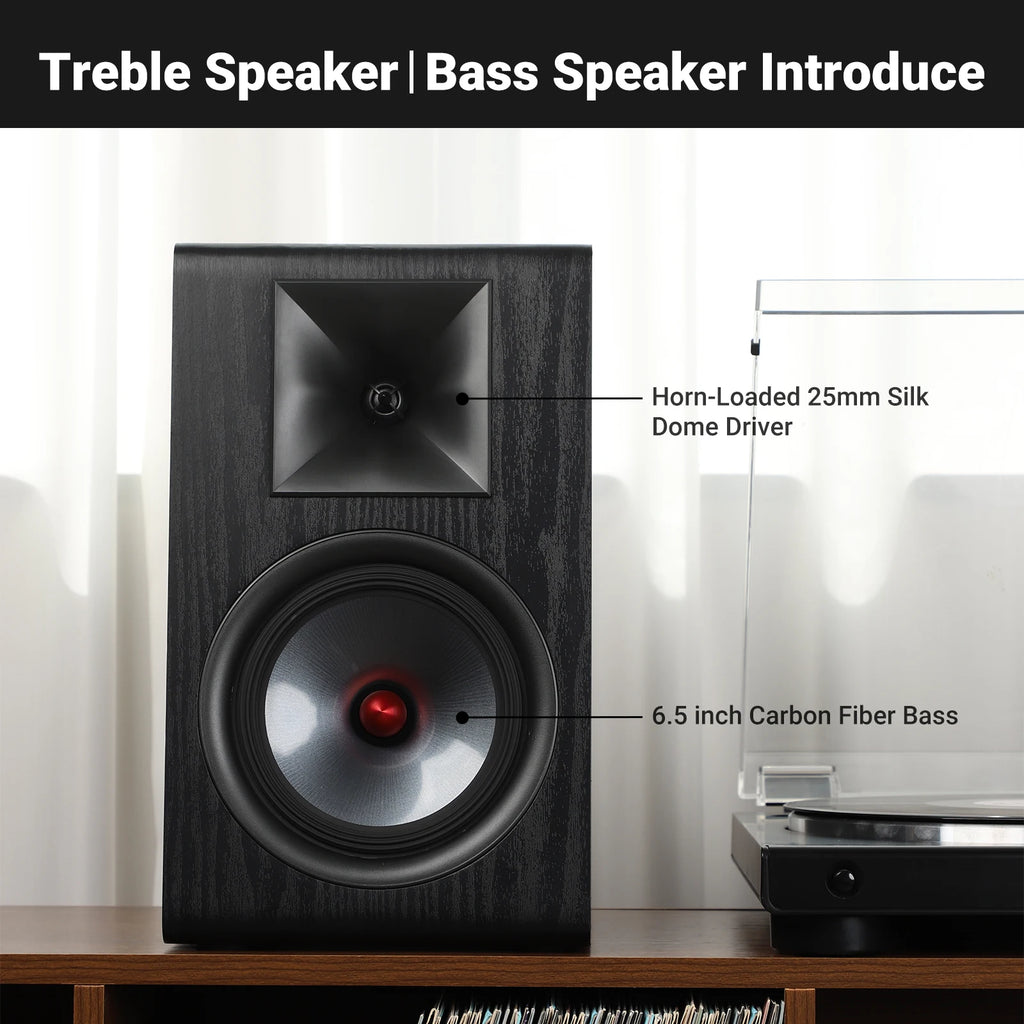 AIYIMA P600 6.5 Inch Passive Speaker Wood Carbon Fiber Woofer Silk Tweeter Bookshelf Speaker for Hifi Amplifier Home Theater by MVEnergo