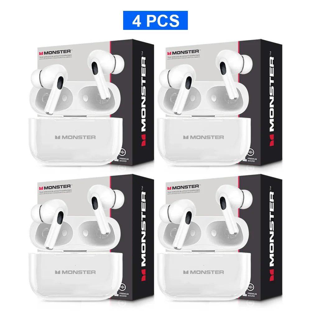 MONSTER Tws Wireless Bluetooth Earphones HD Stereo Sound Earbuds Headphones Charging Box LCD Touch Display Sports In-Ear Headset by MVEnergo