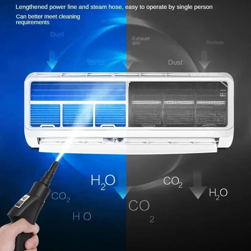 High And Temperature Handheld Steam Cleaners Air Conditioner Kitchen Hood Car Steam Clean Machine Floor and More Cleaning by MVEnergo