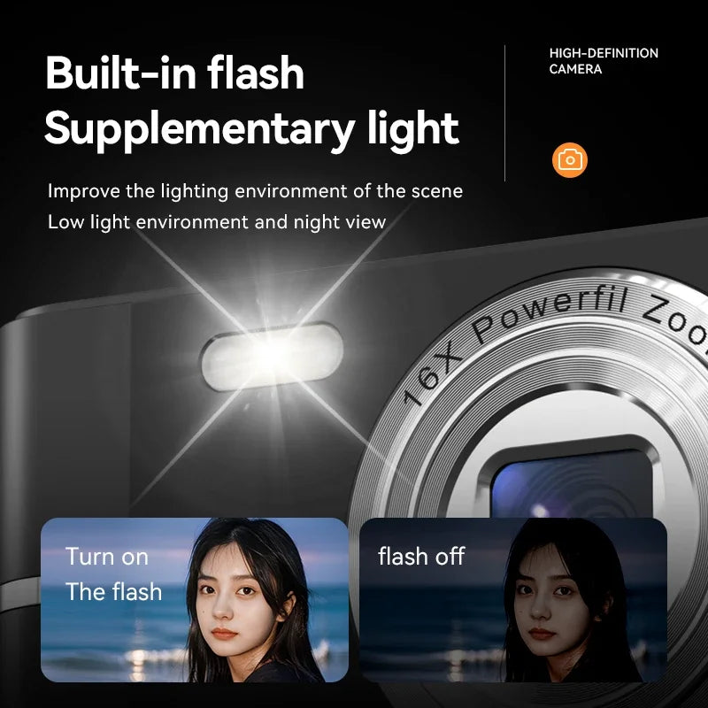 Xiaomi 4K Digital Camera 50MP 16X Student Camera Outdoor Anti-Shake Digital Video Camera Flash Video Recorder Small Video Camera by MVEnergo