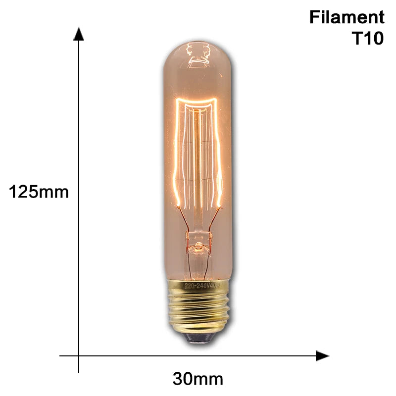 Retro Edison Light Bulb E27 40W 220V 110V Bedroom Industrial Loft Vintage Bulb For Home Decor Filament incandescent Edison Lamp by MVEnergo
