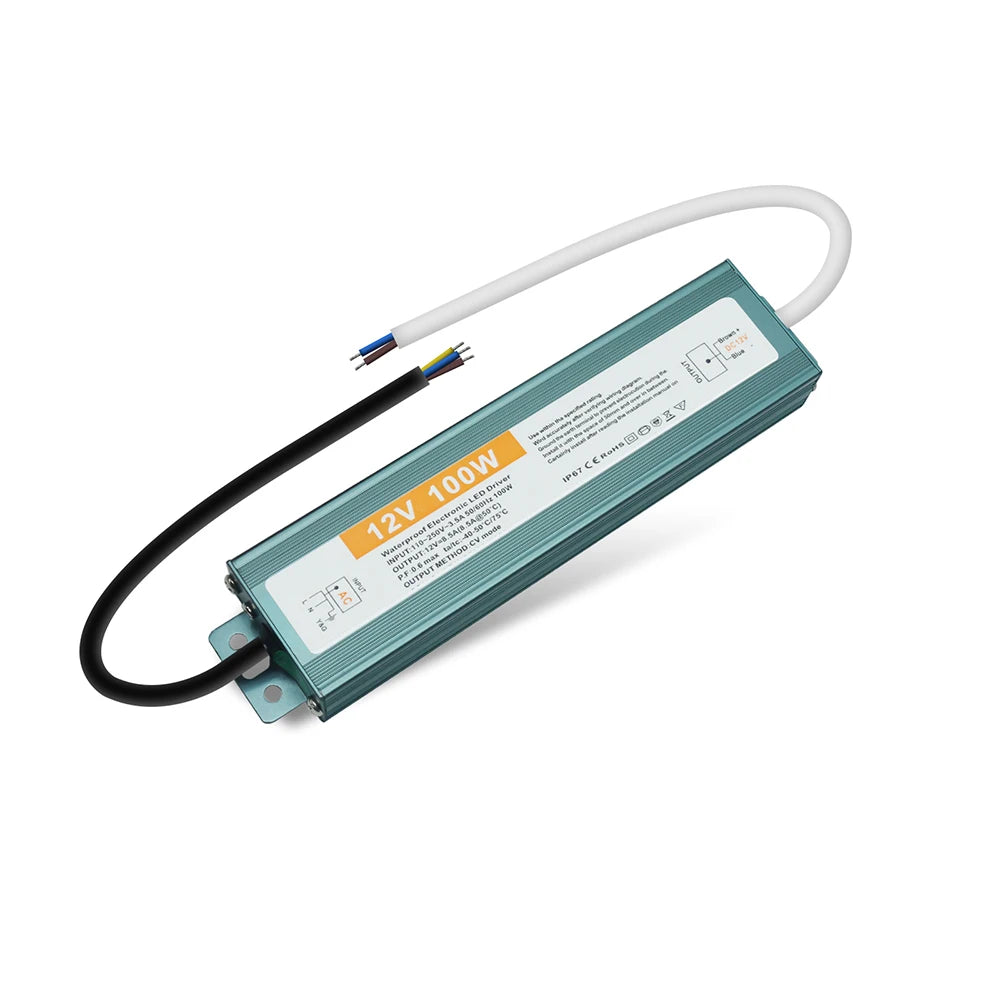 IP67 Waterproof Power Supply AC 110 240V 250V to DC 12V 24V LED Driver for Outdoor LED Strip Lights CCTV Camera Power Converter by MVEnergo